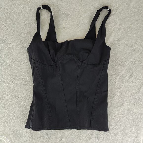 I.Am.Gia Idez Corset Top Womens XXS Black Y2K 90s Goth Witchy Vampire Stretch - Picture 1 of 8